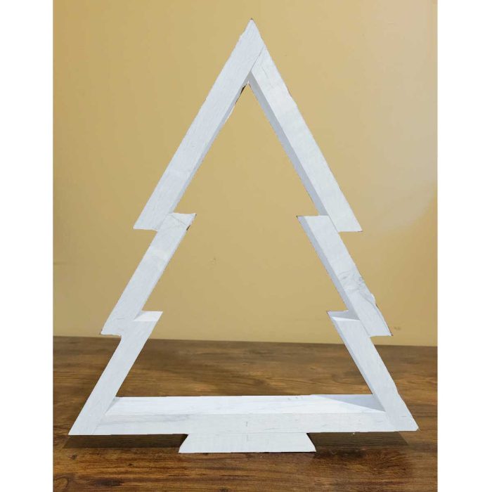 Silhouette Christmas Tree - White